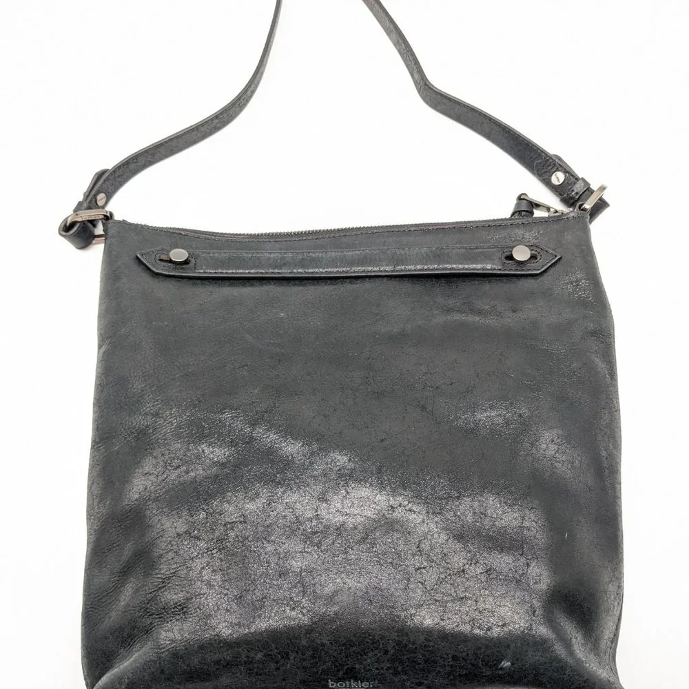 BOTKIER Warren leather women's shoulder hobo bag -BLACK (Used)